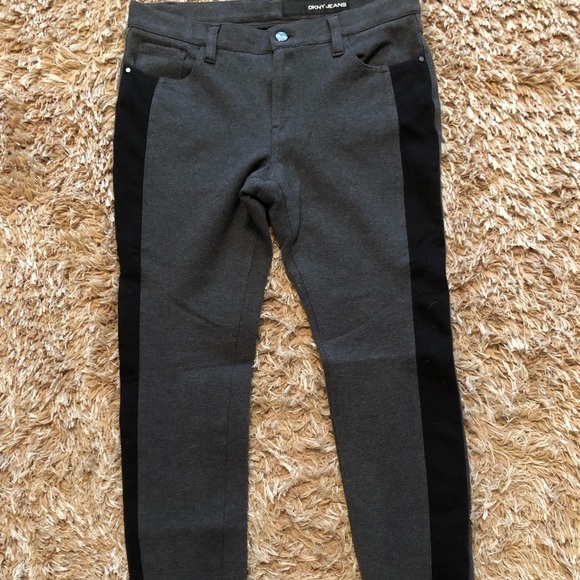 DKNY Gray Pants with Black Sides Size 4 - Picture 2 of 6